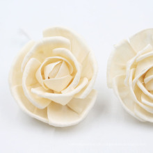 natürliche Farbe handgemachte Solaholzblume künstliche Rosenblüten mit Baumwolldrahtdocht